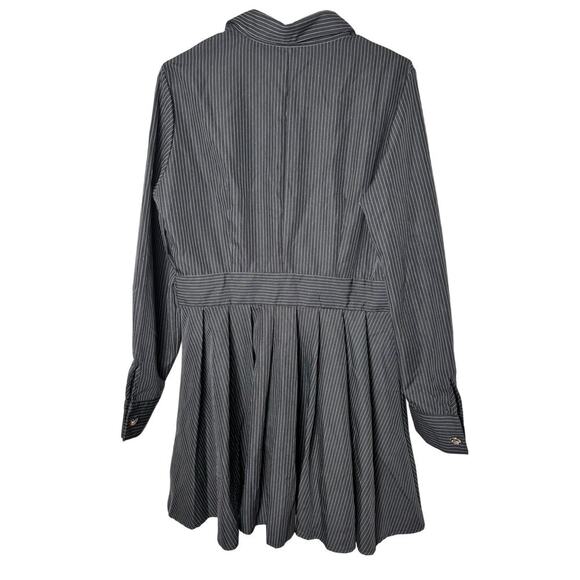 Suit Style Drop Waist Pinstripe Ladies Dress Size M - Picture 2 of 5